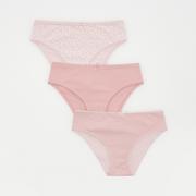 Majtki damskie - Reserved - Majtki typu bikini 3 pack - Pink - miniaturka - grafika 1