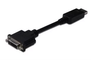 Assmann Kabel adapter Displayport 1.1a z zatrzaskiem Typ DP/DVI-I (24+5) M/Ż czarny 0,15m (AK-340409-001-S) - Kable komputerowe i do monitorów - miniaturka - grafika 1