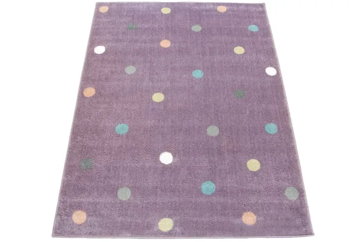 Dywan Do Pokoju Dziecka Pastelowy Fioletowy W Kropeczki Lima 120x170 Cm