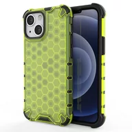 Etui i futerały do telefonów - Honeycomb etui pancerny pokrowiec z żelową ramką iPhone 13 mini zielony - miniaturka - grafika 1