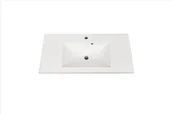 Umywalki - Umywalka wpuszczana w blat, prostokątna, biała, 91x46,2 cm - miniaturka - grafika 1