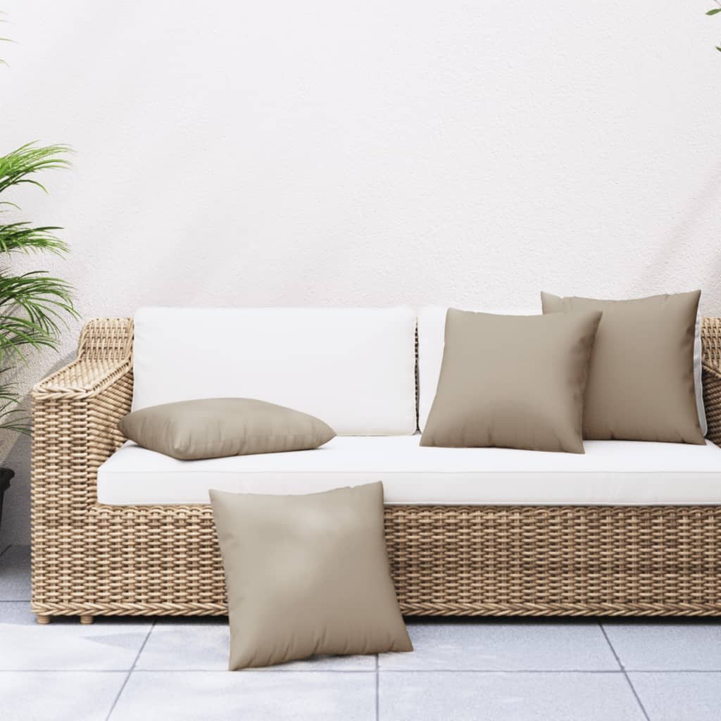 vidaXL Poduszki ozdobne, 4 szt., taupe, 40x40 cm, tkanina 360367