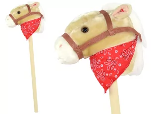 KONIK Na Patyku GŁOWA Na Kiju z Dźwiękiem KOŃ Do Galopowania HOBBY HORSE - Zabawki interaktywne dla dzieci - miniaturka - grafika 1