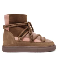Buty dla dziewczynek - Śniegowce Inuikii Patchwork 65202-076 Brązowy - miniaturka - grafika 1