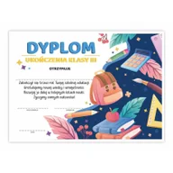 Dyplomy i okładki - LearnHow Dyplom A4 ukończenia klasy trzeciej - Plecak 20szt - miniaturka - grafika 1