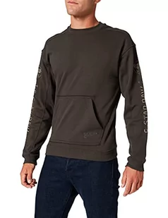 G-STAR RAW Męska bluza z kapturem z krótkim rękawem Graphic Loose, Raven A613-976, XXL - Bluzy męskie - miniaturka - grafika 1
