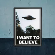Plakaty - Plakat vintage do salonu Science fiction UFO - miniaturka - grafika 1