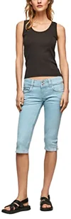 Pepe Jeans Damskie szorty GEN Crop, Denim-PE0, 34W, Denim-pe0, 34W - Spodenki damskie - miniaturka - grafika 1