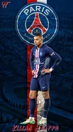 Podkładki pod mysz - PODKŁADKA POD MYSZ Z Nadrukiem 22x18 cm Kylian Mbappe PSG Tekst Prezent - miniaturka - grafika 1
