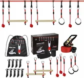 Place zabaw - ZESTAW XXL 15M PARK LINOWY TOR PRZESZKÓD SLACKLINE DLA DZIECI I DOROSŁYCH - miniaturka - grafika 1