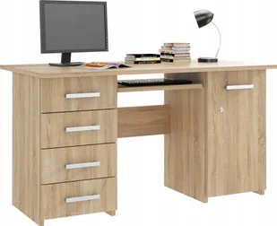 Biurko MartigoPlus Mirek Dąb Sonoma 138 cm x 65 cm - Biurka - miniaturka - grafika 1