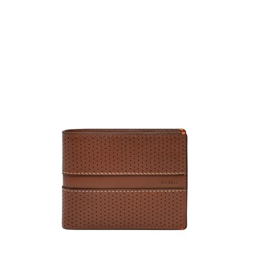 Fossil Męski portfel sportowy Tourer Bi-Fold, brązowy, brązowy, S