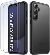 Etui i futerały do telefonów - Etui do Samsung S24 FE MATOWE WZMACNIANE CZARNE ZESTAW 2x SZKŁO - miniaturka - grafika 1