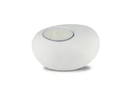 Świeczniki - Oryginalny świecznik betonowy na Tealight - owalny - biały - miniaturka - grafika 1