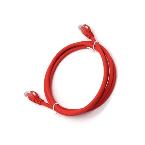 Monkey Ladder kabel sieciowy Ethernet RJ45 LSZH Cat.6A UTP, AWG24, 100% miedzi, bez alogenów, Czerwony przewód 0.5mts
