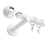 Karnisze - Karnisz pojedynczy Kula 19 mm 200 cm biały - miniaturka - grafika 1