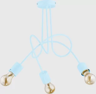 Alfa Sosnowscy Żyrandol dziecięcy 3 punktowy TANGO BLUE wys.41 cm błękitny 28483 - Lampy sufitowe - miniaturka - grafika 1