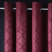 Zasłony - Zasłona welwetowa tłoczona CHIC MOROCCO 140x270 merlot na przelotkach - miniaturka - grafika 1