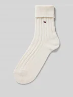 Skarpetki damskie - Skarpety z dzianiny z dodatkiem wełny - miniaturka - grafika 1