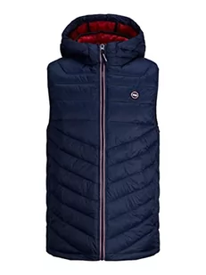 Jack & Jones męska kurtka z kapturem pikowana kurtka, granatowa marynarka, L - Kurtki męskie - miniaturka - grafika 1