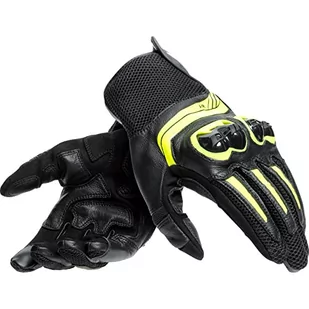 Dainese Mig 3 Unisex Skórzane Rękawiczki, Zatwierdzone Skórzane Rękawice Motocyklowe, Dla Mężczyzn i Kobiet, Czarny/Fluorescencyjny Żółty, XXXL - Rękawice motocyklowe - miniaturka - grafika 1