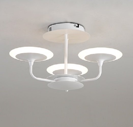 9230X+3+bs Biała lampa sufitowa LED Eurotondisplay Lampa 9230X z pilotem Regulacja barwy/jasności światła Akrylowy klosz Oświetlenie A+ Lampa LED do salonu