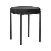 Taborety i hokery - Intesi Stołek Madona VIC czarny - miniaturka - grafika 1