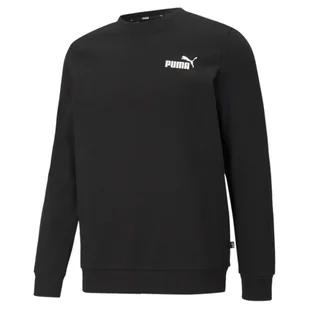 Męska bluza dresowa z małym logo i okrągłym dekoltem Essentials PUMA Black - Bluzy sportowe męskie - miniaturka - grafika 1