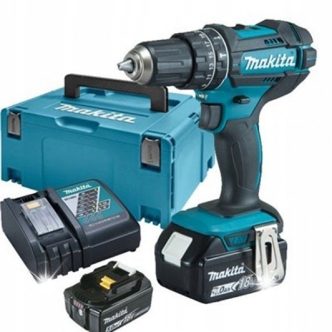 Makita Wiertarko-wkrętarka DHP482RFJ 18 V 2 x akumulator 3 Ah
