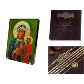Ikony i obrazy sakralne - Naklejana ikona religijna Matka Boża Częstochowska Wędrująca - miniaturka - grafika 1