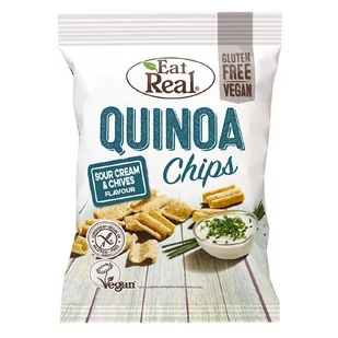 Eat Real Eat Real Chipsy z mąki Quinoa o smaku śmietankowo - szczypiorkowym - 80 g - Chipsy - miniaturka - grafika 1