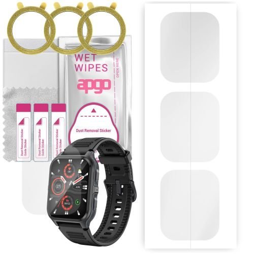 3x folia ochronna hydrożelowa do Colmi P73 - apgo Smartwatch Hydrogel Protection Ochrona na ekran smartwatcha