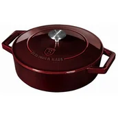 Garnki - Berlinger Haus Garnel żeliwny z pokrywką Burgundy Line, 26 cm - miniaturka - grafika 1