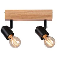 Lampy sufitowe - Paulmann Arvid lampa podsufitowa 2x20W czarna/drewno 66771 - miniaturka - grafika 1