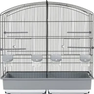 Klatki i wyposażenie dla ptaków - Zolux Klatka FAMILY 700x400x700 mm kol. czarno-szary Dostawa GRATIS od 99 zł + super okazje - miniaturka - grafika 1