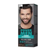 Farby do włosów i szampony koloryzujące - Joanna Power Men toner odsiwiający 02 Dark Brown 80g - miniaturka - grafika 1
