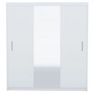 Duża biała przesuwna szafa z lustrem 235 cm - Pesaro 4X - Szafy - miniaturka - grafika 1