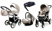 Wózki dziecięce - BabyLux WhiteLux 4w1 + baza Isofix 5903890859459 - miniaturka - grafika 1