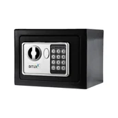 Sejfy i kasy pancerne - Sejf elektroniczny mały biurowy domowy czarny 23x17cm  Bituxx - miniaturka - grafika 1