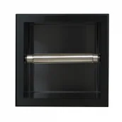 Stojaki i wieszaki na papier toaletowy - BALNEO PB-BL1 WALL-BOX PAPER 1 Black - Podajnik papieru czarny 17,3 x 17,3 x 8,6 cm - miniaturka - grafika 1