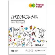 Szkolne artykuły papiernicze - Blok rysunkowy biały A4 Bazgrownik 80g Happy Color pakiet 5sztuk - miniaturka - grafika 1