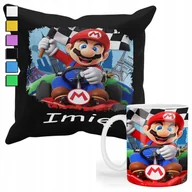 Gadżety dla niej i dla niego - ZESTAW KUBEK + POSZEWKA Z NADRUKIEM-DLA FANA PREZENT SUPER MARIO GRY +IMIĘ - miniaturka - grafika 1
