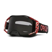 Gogle i okulary motocyklowe - Gogle MX Oakley Heritage Airbrake Eddie - Dark Grey Czerwony Eddie - miniaturka - grafika 1
