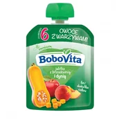 Desery dla dzieci - BoboVita Mus jabłko z brzoskwinią i dynią po 6. miesiącu 80 g - miniaturka - grafika 1