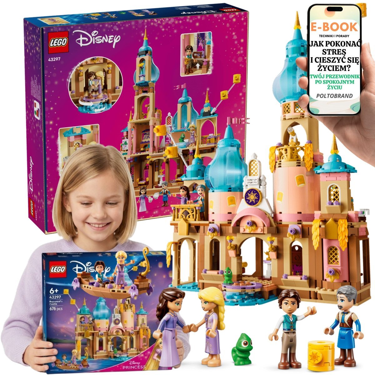 LEGO Disney Zamek Roszpunki 43297 Księżniczka Disney + E-BOOK-1