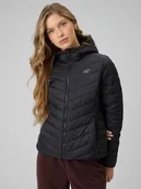 Kurtki damskie - 4F Kurtka z wypełnieniem syntetycznym damska - czarna XS - miniaturka - grafika 1