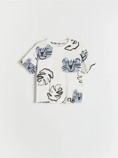 Reserved - Bawełniany t-shirt - złamana biel - Bluzki dla niemowląt - miniaturka - grafika 1