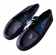 Mokasyny damskie - Półbuty mokasyny damskie 40 brązowe - miniaturka - grafika 1