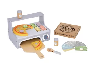 TOOKY TOY Pizzeria Drewniany Piec do Pizzy Akcesoria - Zabawy w naśladowanie dorosłych - miniaturka - grafika 1