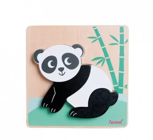 Ukladanka drewniana zwierzątka Panda - Układanki dla dzieci - miniaturka - grafika 1